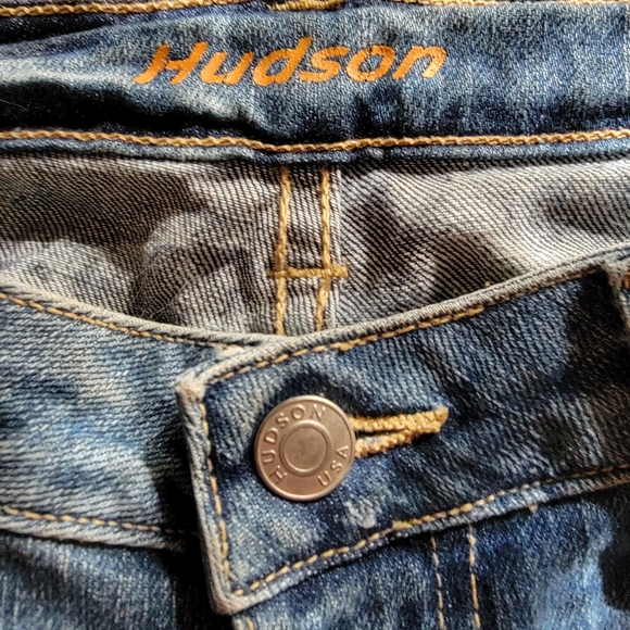 HUDSON | Vintage 2002 Made in USA Mid Waist Flared Jeans w/Zip Pockets Sz.29 - Picture 6 of 16